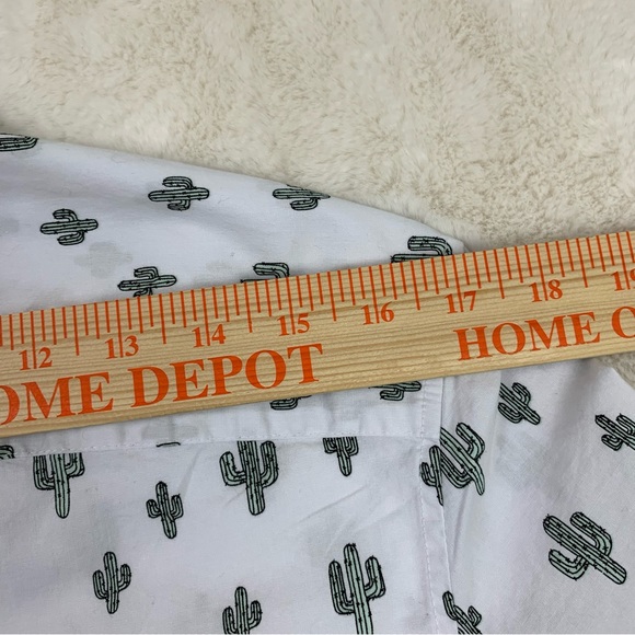 George Men's Slim Fit Cactus Print Button Down Shirt Size XS (30-32) NWT - Picture 10 of 11